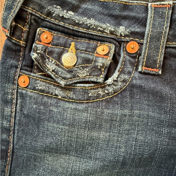 True Religion Dark Wash Billy Flap Pocket Jeans Size 26 - Picture 8 of 12
